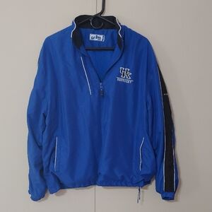 University Of Kentucky UK Windbreaker Pullover Sweatshirt, Size Large